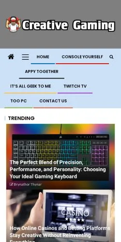 Forhåndsvisning av nettstedet Creativegaming, medium fra USA for sponsede artikler