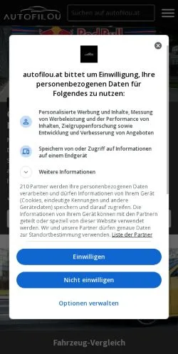 Anteprima del sito Autofilou, media di Austria per articoli sponsorizzati