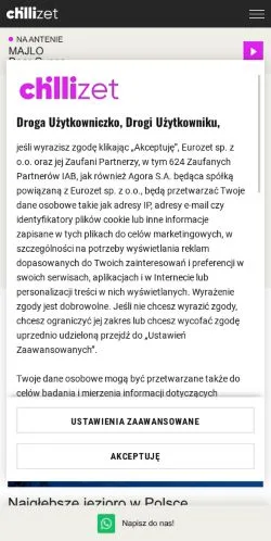 Anteprima del sito Chillizet, media di Polonia per articoli sponsorizzati