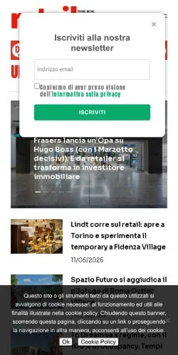 Anteprima del sito Retail&Food, media di Italia per articoli sponsorizzati
