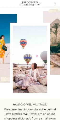Anteprima del sito Have Clothes, Will Travel, media di Stati Uniti per articoli sponsorizzati
