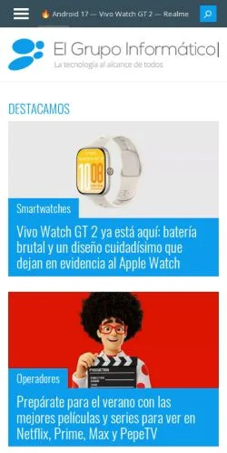 Anteprima del sito El Grupo Informático, media di Spagna per articoli sponsorizzati