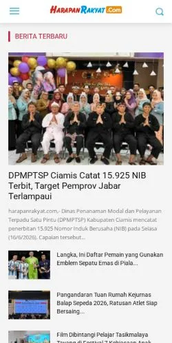 Anteprima del sito Harapan Rakyat, media di Indonesia per articoli sponsorizzati