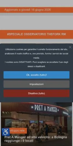 Podgląd witryny Ristorazione Moderna, medium z kraju Włochy do artykułów sponsorowanych