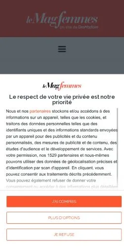 Pré-visualização do site Lemagfemmes, meio de França para artigos patrocinados