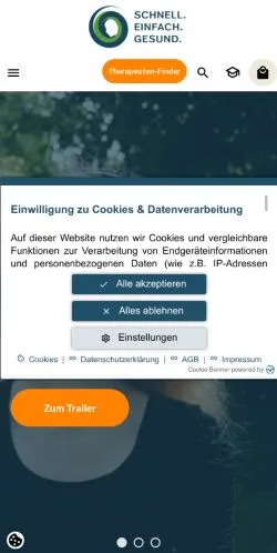 スポンサード記事向けのドイツメディア、SchnellEinfachGesundのサイトプレビュー