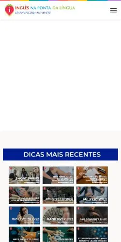 Anteprima del sito Inglês na Ponta da Língua, media di Brasile per articoli sponsorizzati