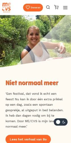 Förhandsvisning av webbplatsen MECVS Nederland, medium i Nederländerna för sponsrade artiklar