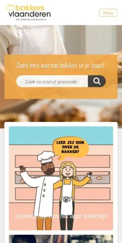 Anteprima del sito Bakkers Vlaanderen, media di Belgio per articoli sponsorizzati