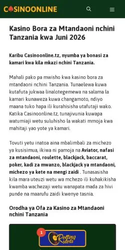 Anteprima del sito Kasino Online Tanzania, media di Stati Uniti per articoli sponsorizzati