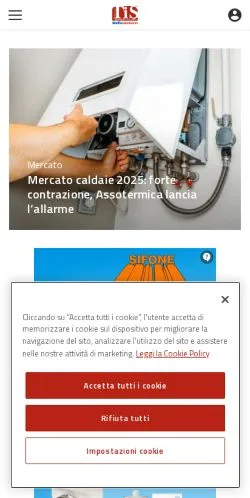 Pré-visualização do site Infoimpianti, meio de Itália para artigos patrocinados