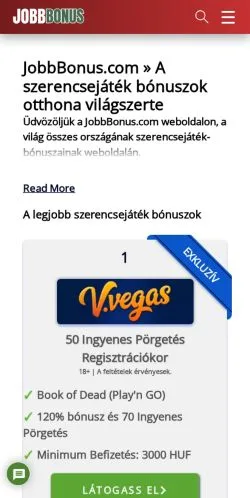 Podgląd witryny JobbBonus, medium z kraju Stany Zjednoczone do artykułów sponsorowanych