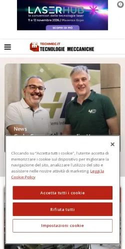 Vista previa del sitio Tecnologie Meccaniche, medio de Italia para artículos patrocinados