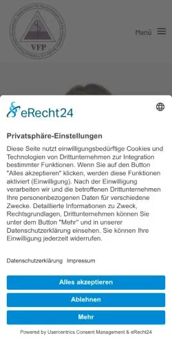 Preview of the VFP website, a media outlet in Germany for sponsored articles
