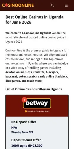 Anteprima del sito Online Casinos Uganda, media di Stati Uniti per articoli sponsorizzati