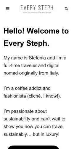 Forhåndsvisning av nettstedet Every Steph, medium fra USA for sponsede artikler