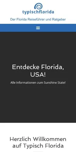 스폰서 기사용 독일 매체 Typisch Florida 사이트 미리보기