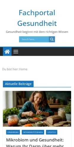 Anteprima del sito Fachportal Gesundheit, media di Germania per articoli sponsorizzati