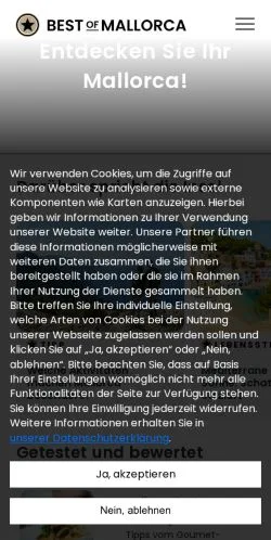 Anteprima del sito Best of Mallorca, media di Germania per articoli sponsorizzati