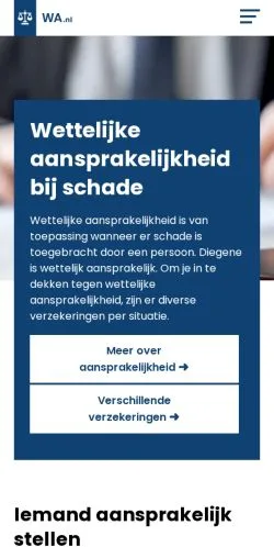 Vorschau der Website Wettelijke Aansprakelijkheid, Medium aus Niederlande für gesponserte Artikel
