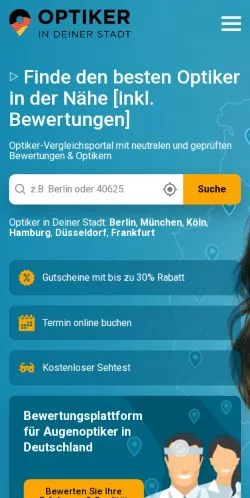 Pré-visualização do site Deutsche Optiker, meio de Alemanha para artigos patrocinados