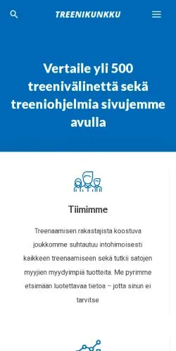 Anteprima del sito Treenikunkku, media di Finlandia per articoli sponsorizzati