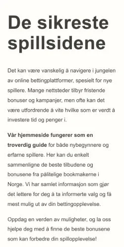 Voorbeeld van de site betbasen.com, medium uit Noorwegen voor gesponsorde artikelen