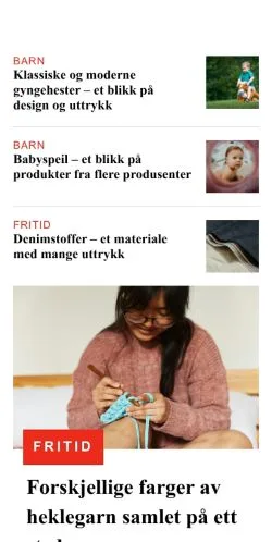 Podgląd witryny familiehimmelen.com, medium z kraju Norwegia do artykułów sponsorowanych