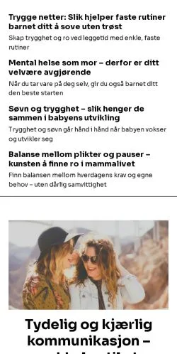 Forhåndsvisning av nettstedet gladmor.com, medium fra Norge for sponsede artikler