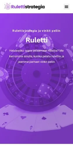 Podgląd witryny Rulettistrategia, medium z kraju Finlandia do artykułów sponsorowanych