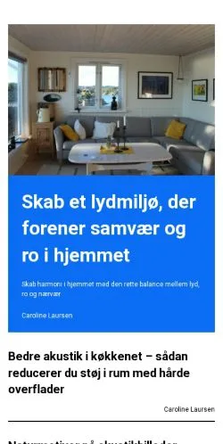 Anteprima del sito akustikblog.dk, media di Danimarca per articoli sponsorizzati
