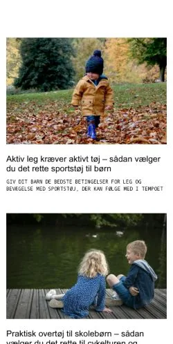Förhandsvisning av webbplatsen barnestil.dk, medium i Danmark för sponsrade artiklar
