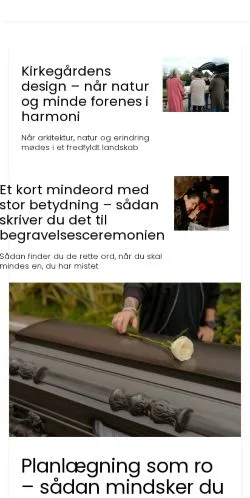 Anteprima del sito begravelsestid.dk, media di Danimarca per articoli sponsorizzati