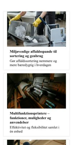 Vista previa del sitio butiknu.dk, medio de Dinamarca para artículos patrocinados