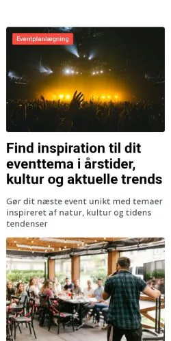 Preview of the byensevent.dk website, a media outlet in Denmark for sponsored articles