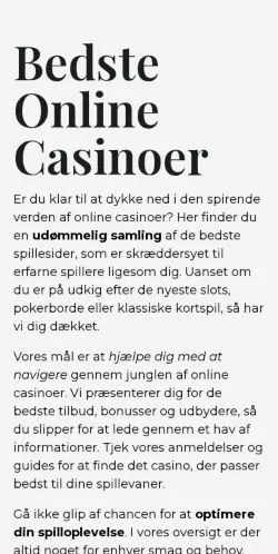 Anteprima del sito casinohus.dk, media di Danimarca per articoli sponsorizzati
