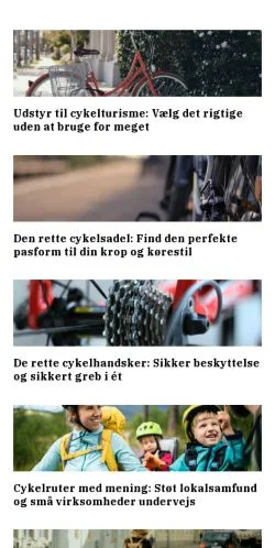 Anteprima del sito citycykel.dk, media di Danimarca per articoli sponsorizzati