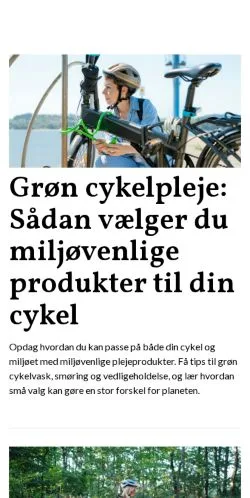 Podgląd witryny cykelhold.dk, medium z kraju Dania do artykułów sponsorowanych