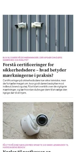 Anteprima del sito detsikrehjem.dk, media di Danimarca per articoli sponsorizzati