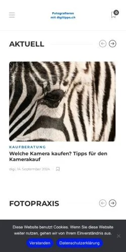 Preview of the Digitipps website, a media outlet in Switzerland for sponsored articles
