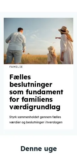 Anteprima del sito familiedialog.dk, media di Danimarca per articoli sponsorizzati