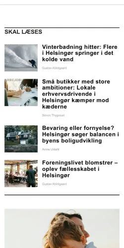 Anteprima del sito helsingoeravis.dk, media di Danimarca per articoli sponsorizzati