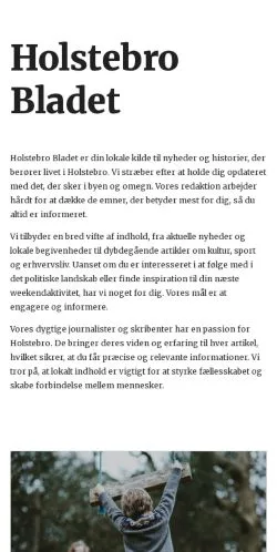 Anteprima del sito holstebrobladet.dk, media di Danimarca per articoli sponsorizzati