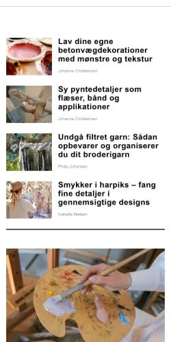 Anteprima del sito hyggekrea.dk, media di Danimarca per articoli sponsorizzati