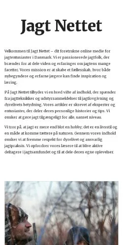 Anteprima del sito jagtnettet.dk, media di Danimarca per articoli sponsorizzati