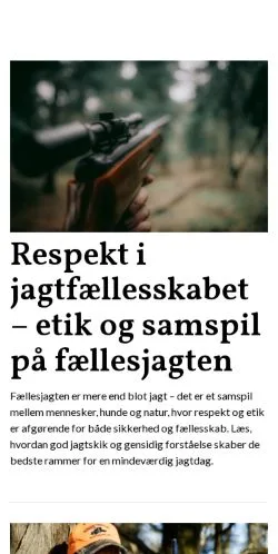 Anteprima del sito jagtsignal.dk, media di Danimarca per articoli sponsorizzati
