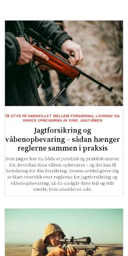 Anteprima del sito jagtstue.dk, media di Danimarca per articoli sponsorizzati