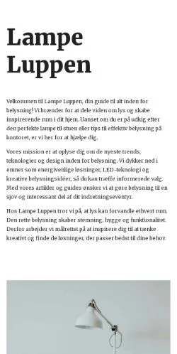 Anteprima del sito lampeluppen.dk, media di Danimarca per articoli sponsorizzati