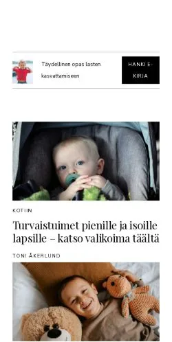 Anteprima del sito lapsenikanssa.fi, media di Finlandia per articoli sponsorizzati