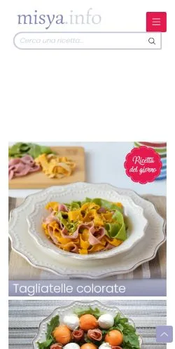 Aperçu du site Misya Ricette, média de Italie pour articles sponsorisés